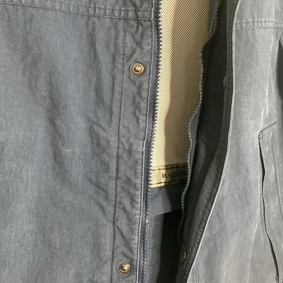 RAINFOREST Men’s Navy Cotton/Nylon Full Zip Hooded Jacket - Picture 4 of 9